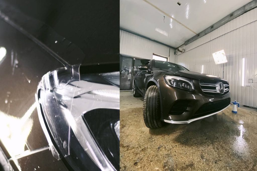 Защитная антигравийная плёнка на Mercedes-Benz GLC